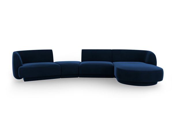 MICADONI Velvet Right Modular Sofa, "Miley", 4 sæder, 320x132x70