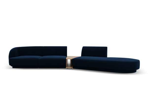 MICADONI Velvet Right Modular Sofa, "Miley", 4 sæder, 360x167x70