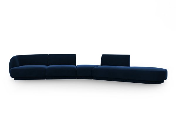 MICADONI Velvet Right Modular Sofa, "Miley", 5 sæder, 372x160x70