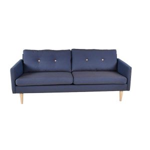 Stouby Jive 3 pers. sofa - Blå med knapper