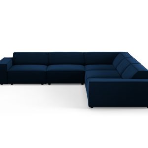 MICADONI Symmetrisk hjørnesofa i fløjl, "Jodie", 6 sæder, 287x287x70