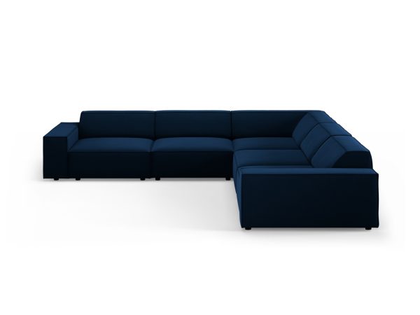 MICADONI Symmetrisk hjørnesofa i fløjl, "Jodie", 6 sæder, 287x287x70