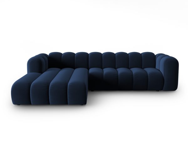 MICADONI Velvet Modular Venstre hjørnesofa, "Lupin", 4 sæder, 288x175x70