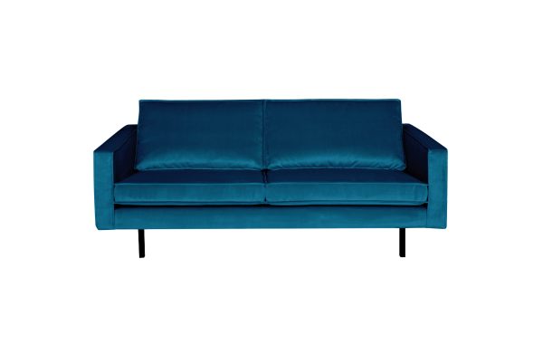WOOOD Rodeo 2,5 pers. sofa - blå fløjl