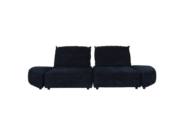 ZUIVER Hunter 3-personers sofa - navy fløjl og plast