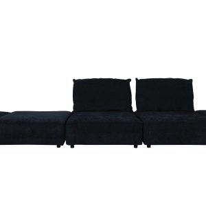 ZUIVER Hunter 4,5-personers sofa - navy fløjl og plast