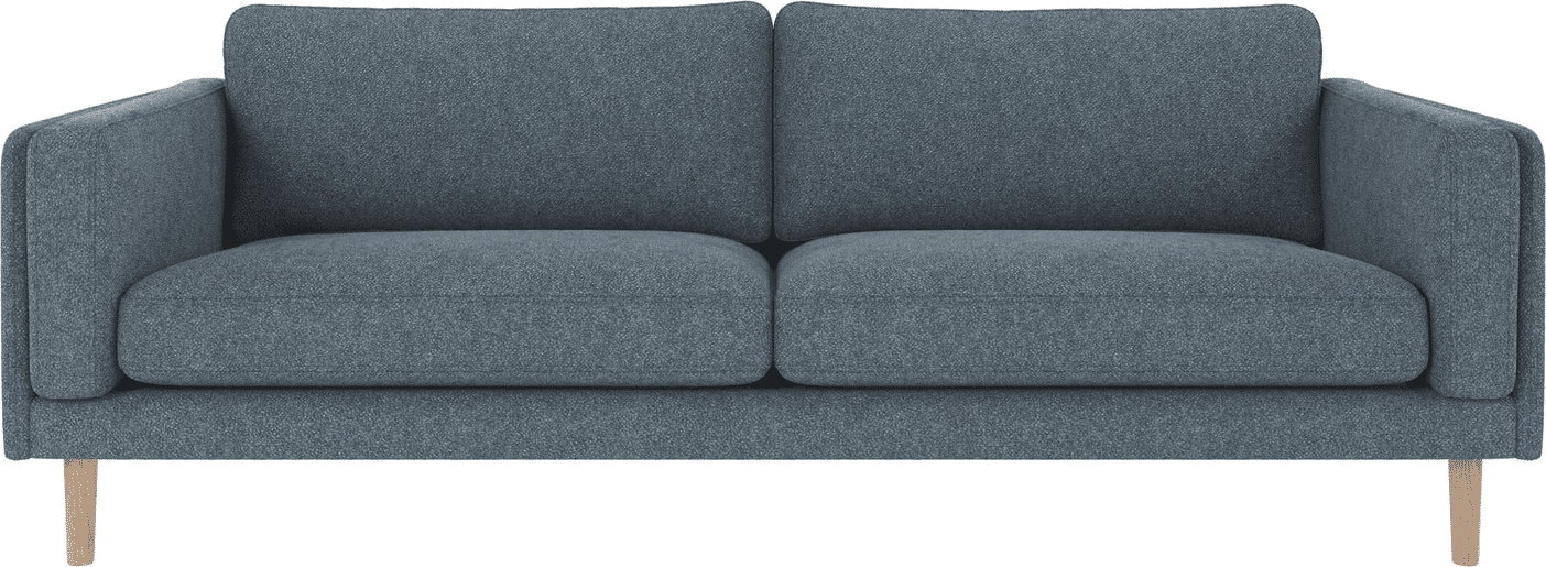 3-personers sofa Rowico Braden blå/hvidkalk Bobby 216x87x78 cm skandinavisk design FSC-træ