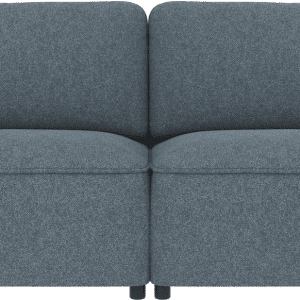 3-personers sofa Rowico Norris Bobby mellemblå polyester Ø102x226x80 cm Martindale 100.000 Nozag-fjedre koldskum