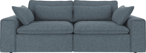 3-personers sofa Rowico Rawlins blå Bobby 15 polyesterstof H85xB226xD116 cm
