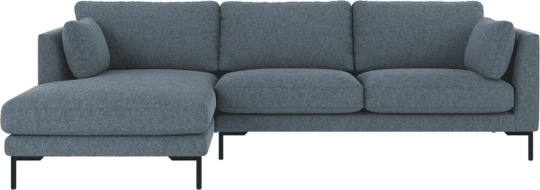 Chaiselongsofa Rowico Corwin Bobby Mellemblå - Venstrevendt 270x160 cm Polyester FSC-certificeret