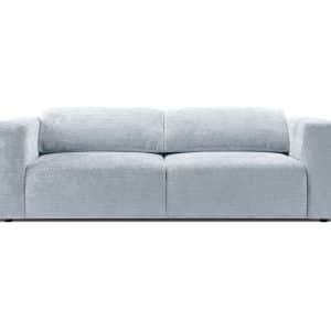 MICADONI Cruz 3 pers. sofa, m. foldbare nakkestøtter - pastelblå chenille stof