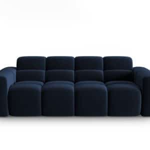 MICADONI Lisa 3 pers. sofa - kongeblå fløjl stof