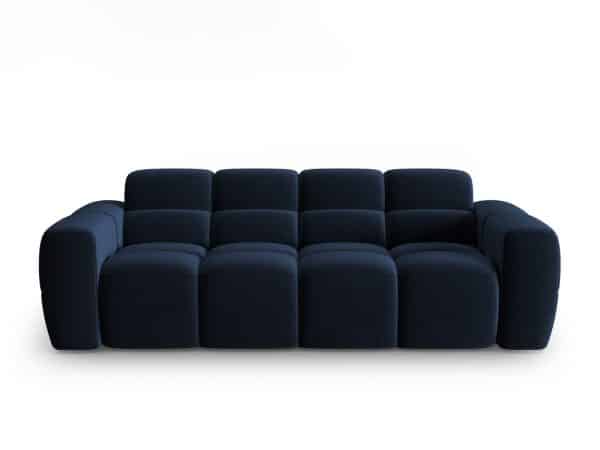 MICADONI Lisa 3 pers. sofa - kongeblå fløjl stof