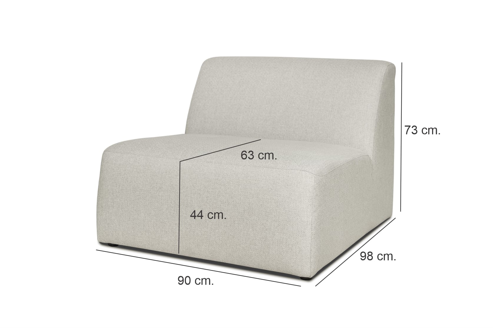 Boston | 1 seater | midtmodul | loungestol