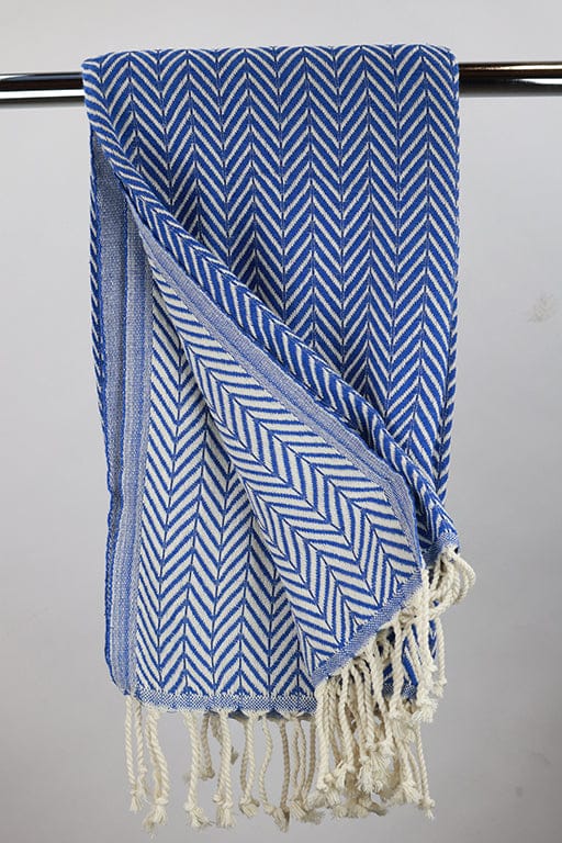 Hamam Double sided Sildeben blå, lille eller stor - 100 * 180 cm