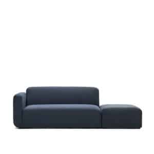 KAVE HOME Neom 2 pers. modulsofa med rygmodul - blå stof (244cm)