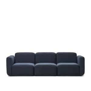 KAVE HOME Neom 3 pers. modulsofa - blå stof (263cm)