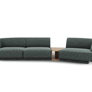 MICADONI Miley 3 pers. modulær sofa, højre, m. sofabord - petrol chenille