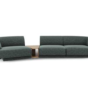 MICADONI Miley 3 pers. modulær sofa, venstre, m. sofabord - petrol chenille