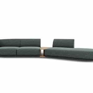 MICADONI Miley 4 pers. modulær sofa, højre, m. sofabord - petrol chenille