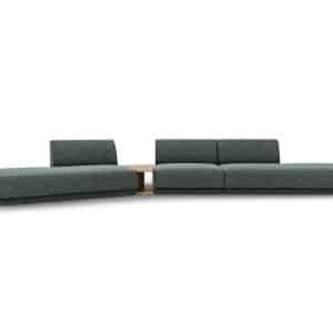MICADONI Miley 5 pers. modulær sofa, venstre, m. sofabord - petrol chenille