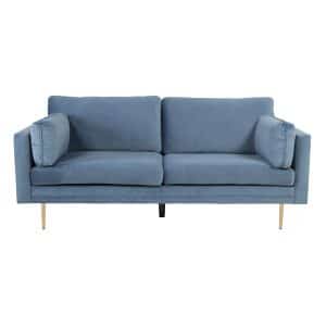 VENTURE DESIGN Boom 3 pers. sofa - blå polyester og metal